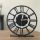 Elegant Black Metal Wall Clock, 20x20 cm, 100% Metal