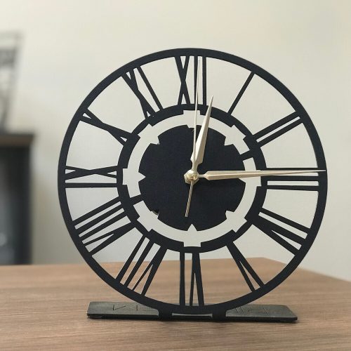 Elegant Black Metal Wall Clock, 20x20 cm, 100% Metal