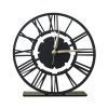 Elegant Black Metal Wall Clock, 20x20 cm, 100% Metal