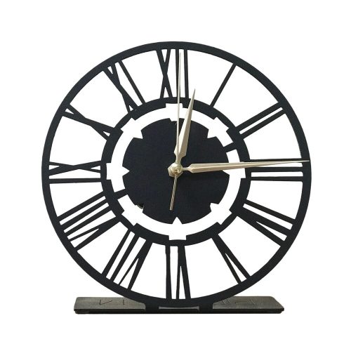 Elegant Black Metal Wall Clock, 20x20 cm, 100% Metal