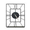 Elegant Black Metal Decorative Clock, 20x30 cm | Wall-Mountable, 100% Metal, 2 mm Thickness