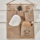 Light Brown Felt Organizer, 35x45 cm, 100% Jute | Stylish & Functional Storage Solution