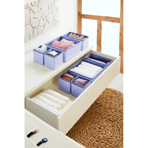 Navy Blue Felt Organizer Set (4 Pieces) | Stylish & Durable