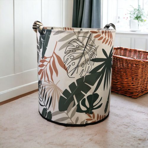 Stylish Felt Basket, 37x40 cm, 70% Polyester, Easy Care