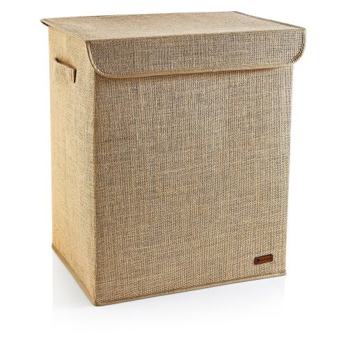 Light Brown Jute Felt Storage Box, 67L, 40x50x30 cm