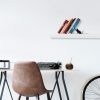 Black Metal Bookend, 25.5 x 12.5 x 12 cm, Durable 1.2mm