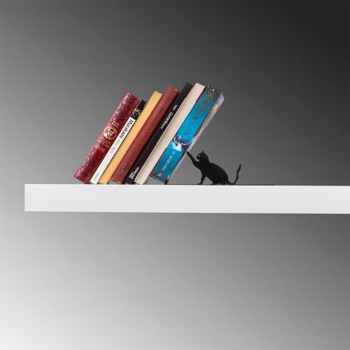 Black Metal Bookend, 25.5 x 12.5 x 12 cm, Durable 1.2mm