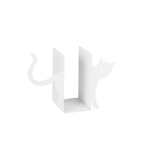 Durable Metal Bookend, 35x14x22 cm, White | 100% Metal