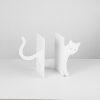 Durable Metal Bookend, 35x14x22 cm, White | 100% Metal