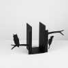 Black Metal Bookend, 44 x 14 x 22 cm | 100% Metal, Durable Design