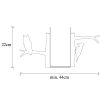 Black Metal Bookend, 44 x 14 x 22 cm | 100% Metal, Durable Design