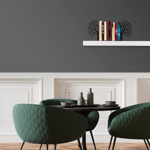 Black Metal Bookend, 44 x 14 x 22 cm | 100% Metal, Durable Design
