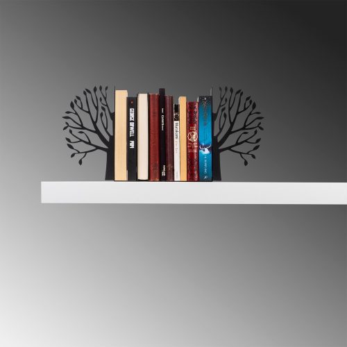 Black Metal Bookend, 44 x 14 x 22 cm | 100% Metal, Durable Design