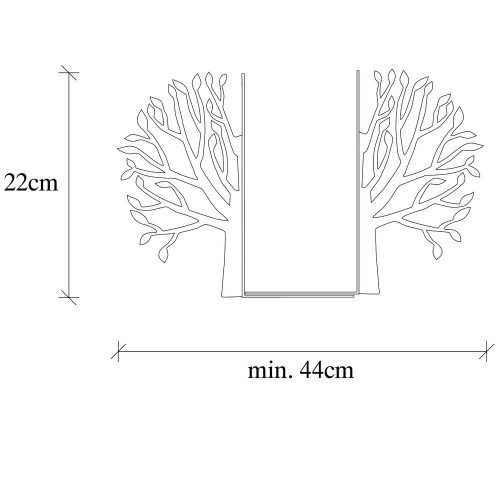 Black Metal Bookend, 44 x 14 x 22 cm | 100% Metal, Durable Design
