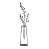 Black Metal Decorative Object, 12 x 50 cm, 1.5 mm Thick