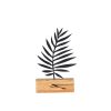 Elegant Black Decorative Object, Metal & Wood, 17x27cm