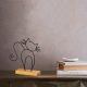Elegant Black Decorative Object, Metal & Wood, 30x36cm