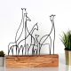 Elegant Black Decorative Object, 30x35x3.5 cm | 100% Metal & Wood | Unique Design for Home Decor