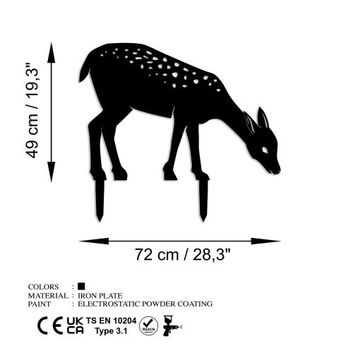 Elegant Black Metal Decorative Object, 64 x 72 cm | 100% Metal, No Assembly Required