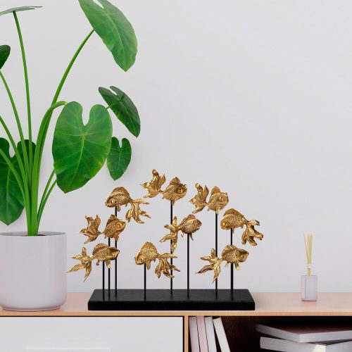 Elegant Gold Decorative Object, 42 cm | 100% Polyester