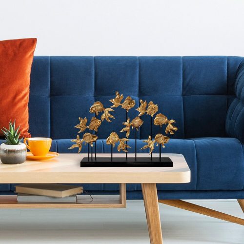 Elegant Gold Decorative Object, 42 cm | 100% Polyester