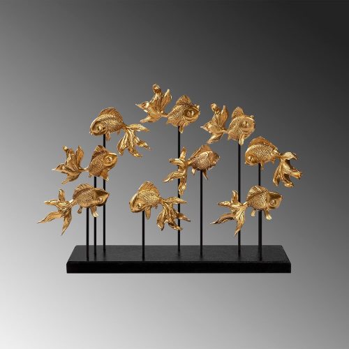 Elegant Gold Decorative Object, 42 cm | 100% Polyester