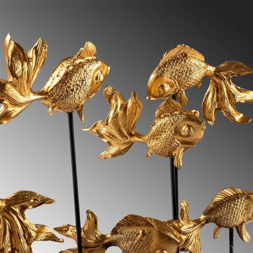 Elegant Gold Decorative Object, 42 cm | 100% Polyester