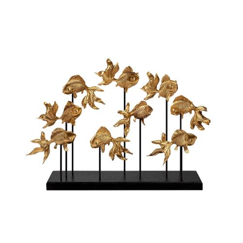 Elegant Gold Decorative Object, 42 cm | 100% Polyester