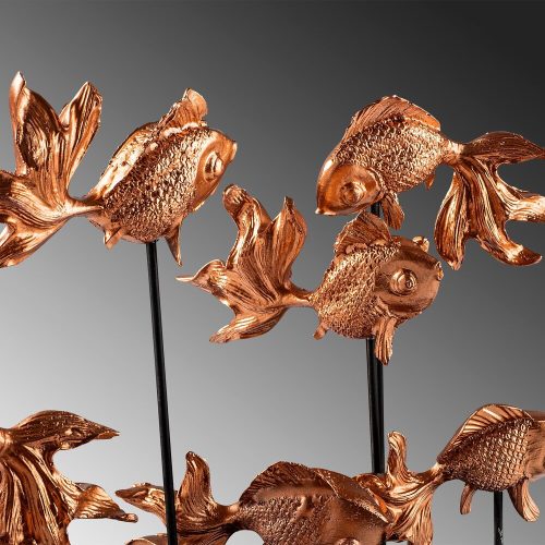 Elegant Copper Decorative Object, 42x28x10 cm, 100% Polyester
