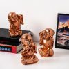 Elegant Copper Decorative Objects (3 Pieces), 8-9 cm | 100% Polyester, Stylish Home Accent