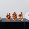 Elegant Copper Decorative Objects (3 Pieces), 8-9 cm | 100% Polyester, Stylish Home Accent
