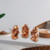 Elegant Copper Decorative Objects (3 Pieces), 8-9 cm | 100% Polyester, Stylish Home Accent