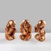 Elegant Copper Decorative Objects (3 Pieces), 8-9 cm | 100% Polyester, Stylish Home Accent