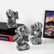 Elegant Silver Decorative Objects (3 Pieces), 8-9 cm | 100% Polyester, Stylish Home Accent
