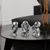 Elegant Silver Decorative Objects (3 Pieces), 8-9 cm | 100% Polyester, Stylish Home Accent
