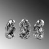 Elegant Silver Decorative Objects (3 Pieces), 8-9 cm | 100% Polyester, Stylish Home Accent