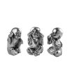 Elegant Silver Decorative Objects (3 Pieces), 8-9 cm | 100% Polyester, Stylish Home Accent