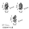Elegant Silver Decorative Objects (3 Pieces), 8-9 cm | 100% Polyester, Stylish Home Accent