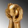 Elegant Gold Decorative Object, 30 cm | 100% Polyester
