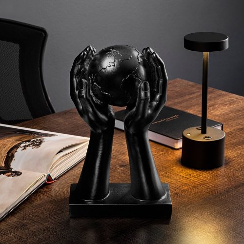 Elegant Black Decorative Object, 30 cm | 100% Polyester