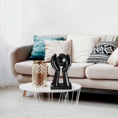 Elegant Black Decorative Object, 30 cm | 100% Polyester