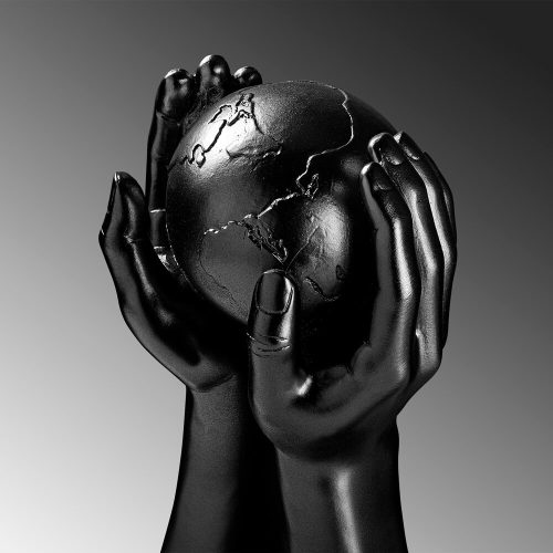 Elegant Black Decorative Object, 30 cm | 100% Polyester