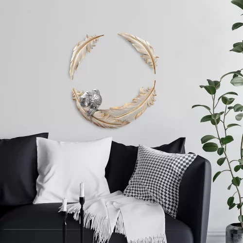 Elegant Cream Decorative Wall Accessory, 3 Pieces | 100% Polyester, Stylish & Functional Design