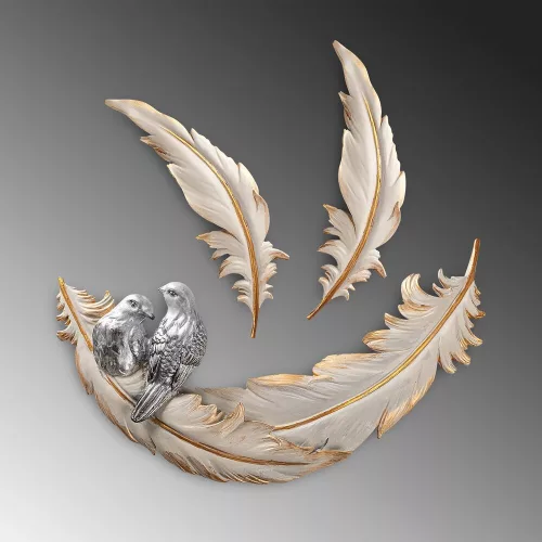 Elegant Cream Decorative Wall Accessory, 3 Pieces | 100% Polyester, Stylish & Functional Design