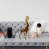 Elegant Gold Decorative Object, 20x45x8 cm, 100% Polyester