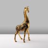 Elegant Gold Decorative Object, 20x45x8 cm, 100% Polyester