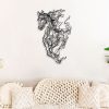 Decorative Black Metal Wall Accessory, 41 x 66 cm | 100% Steel, 1.2 mm Thick | Stylish Home Decor