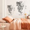 Decorative Black Metal Wall Accessory, 41 x 66 cm | 100% Steel, 1.2 mm Thick | Stylish Home Decor