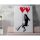 Banksy Decorative Canvas Painting, 50x70 cm, Framed
