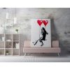 Banksy Decorative Canvas Painting, 50x70 cm, Framed